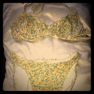 Golden body glove bathing suit 